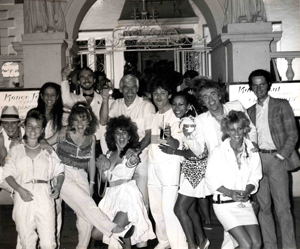 19820000 CAL with cast of Jukebox at launch party at The Pheasantry King's Road Chelsea.jpg